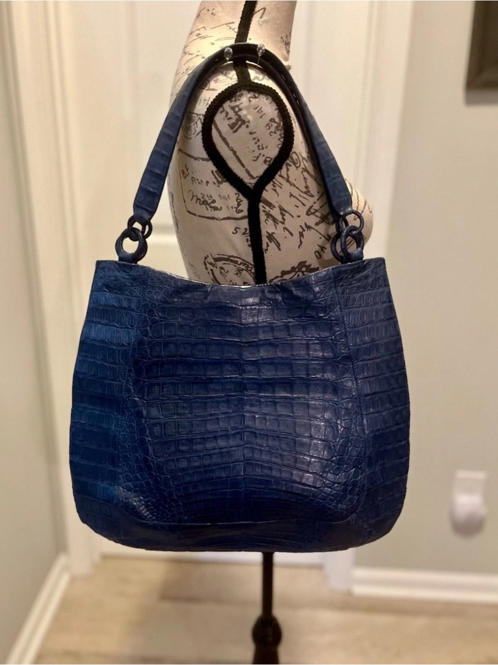 Nancy Gonzalez Blue Exotic Skin Leather Tote Luxury Bag - Picture 2 of 14